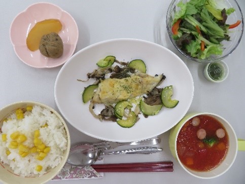 【食物栄養学科】1年生(1班)がキャンパスランチ実習を行いました